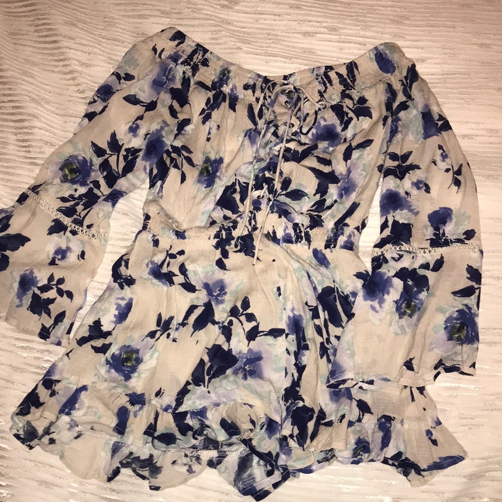 Long sleeve Off the Shoulder Romper